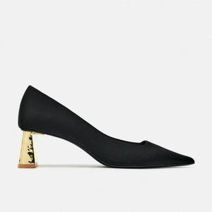 ZARA GOLD HEELED SHOES